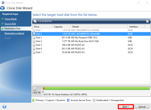 acronis true image wd edition software image file type