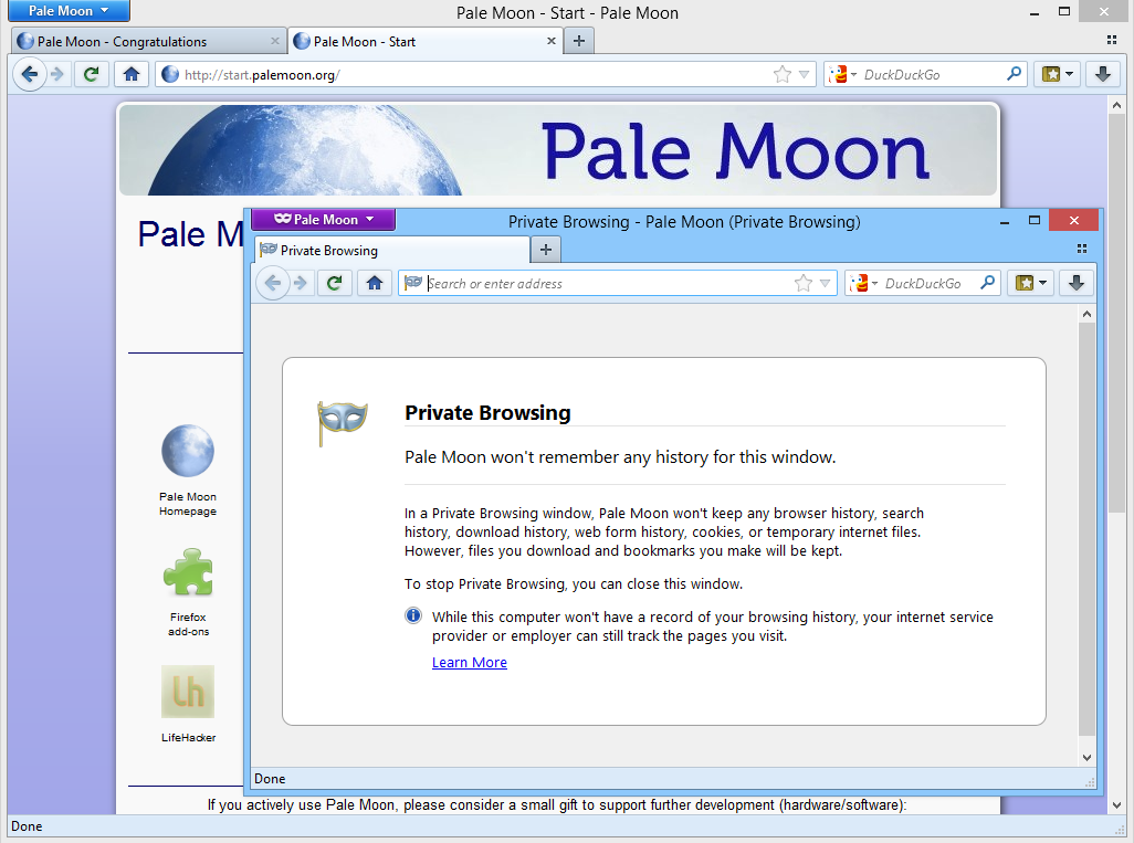 Pale Moon Portable / Скриншоты.