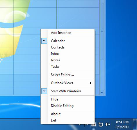 Скриншот Outlook on the Desktop