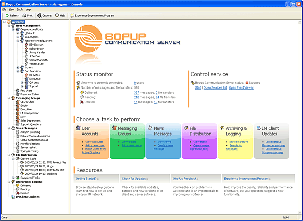 Скриншот Bopup Communication Server